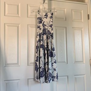 J.Crew strapless cotton floral midi dress